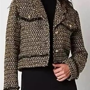 Women's Worthington NWT Tweed Jacket with Gold Accents